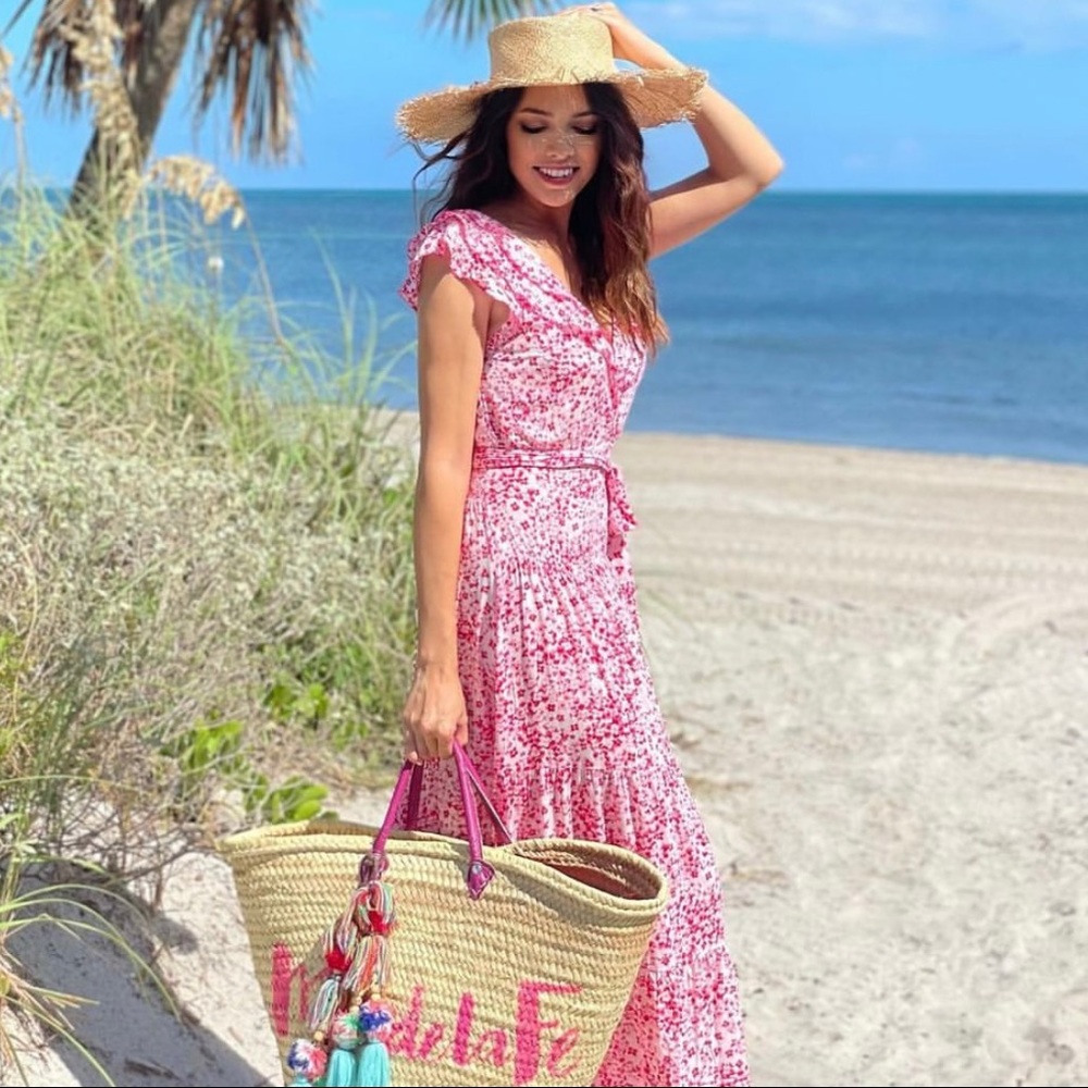 Pink floral maxi